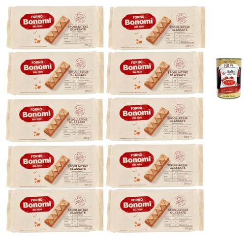 Forno Bonomi Sfogliatine Glassate, kekse, biscuits, Blätterteig mit zuckerhaltiger Glasur 10x 200g + Italian Gourmet polpa 400g Forno Bonomi Sfogliatine Glassate, kekse, biscuits, Blätterteig mit zuckerhaltiger Glasur 10x 200g + Italian Gourmet polpa 400g von Italian Gourmet E.R.