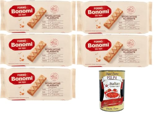 Forno Bonomi Sfogliatine Glassate glasiertes Blätterteiggebäck 5x135gr + Italian Gourmet polpa 400g Forno Bonomi Sfogliatine Glassate glasiertes Blätterteiggebäck 5x135gr + Italian Gourmet polpa 400g von Italian Gourmet E.R.