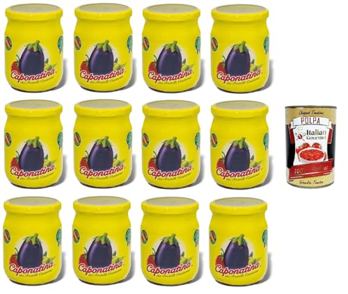Fratelli Contorno Caponatina di melanzane Auberginen-Caponata 12x540gr + Italian Gourmet polpa 400g Fratelli Contorno Caponatina di melanzane Auberginen-Caponata 12x540gr + Italian Gourmet polpa 400g von Italian Gourmet E.R.