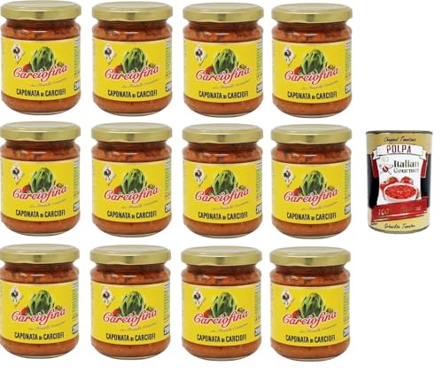 Fratelli Contorno Carciofina, Caponata di Carciofi Artischocken-Caponata 12x200gr + Italian Gourmet polpa 400g Fratelli Contorno Carciofina, Caponata di Carciofi Artischocken-Caponata 12x200gr + Italian Gourmet polpa 400g von Italian Gourmet E.R.