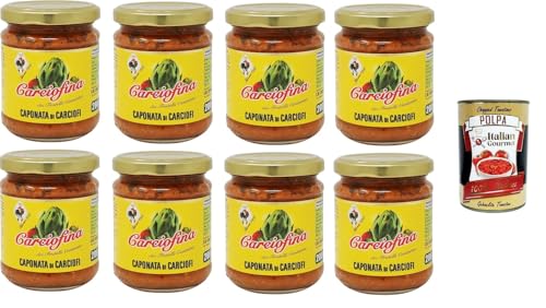 Fratelli Contorno Carciofina, Caponata di Carciofi Artischocken-Caponata 8x200gr + Italian Gourmet polpa 400g Fratelli Contorno Carciofina, Caponata di Carciofi Artischocken-Caponata 8x200gr + Italian Gourmet polpa 400g von Italian Gourmet E.R.