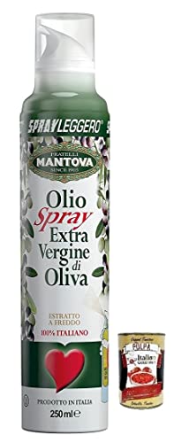 Fratelli Mantova Extra Natives Olivenöl Spray,100% Italienisches Sprühöl 250ml + Italian Gourmet Polpa di Pomodoro 400g Dose von Italian Gourmet E.R.