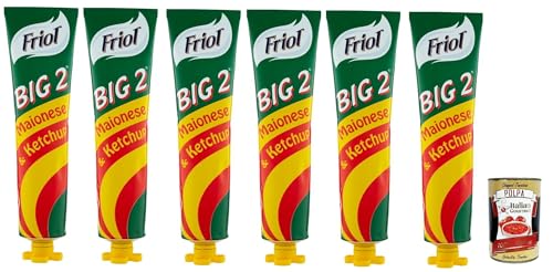 Friol Big 2 Maionese & Ketchup, Saucen mischung, Sauce mit Mayonnaisestreifen und Ketchup zur Abrundung des Geschmacks 6x 190 g + Italian Gourmet polpa 400g Friol Big 2 Maionese & Ketchup, Saucen mischung, Sauce mit Mayonnaisestreifen und Ketchup zur Abrundung des Geschmacks 6x 190 g + Italian Gourmet polpa 400g von Italian Gourmet E.R.