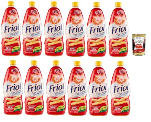 Friol Olio di Semi di Girasole, Frigge, Croccante e Asciutto, Frittieröl, Sonnenblumenkernöl, Knusprig und trocken, 12x 1L + Italian Gourmet polpa 400g Friol Olio di Semi di Girasole, Frigge, Croccante e Asciutto, Frittieröl, Sonnenblumenkernöl, Knusprig und trocken, 12x 1L + Italian Gourmet polpa 400g von Italian Gourmet E.R.