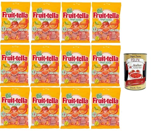 Fruittella Gelée, Gummiband, geschmack, mit Fruchtsaft, Gluten -frei, 12x 180g + Italian Gourmet polpa 400g Fruittella Gelée, Gummiband, geschmack, mit Fruchtsaft, Gluten -frei, 12x 180g + Italian Gourmet polpa 400g von Italian Gourmet E.R.
