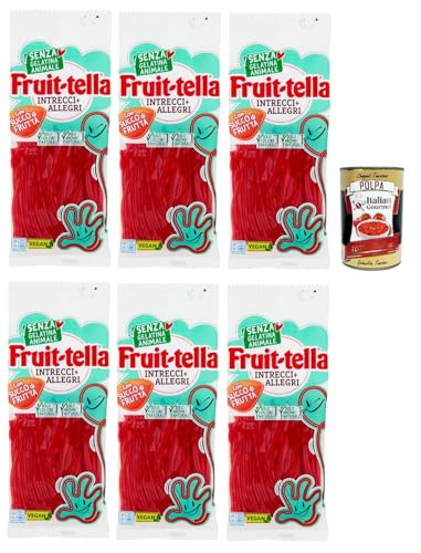Fruittella Intrecci + Allegri Caramelle Morbide alla Fragola, Weiche Erdbeer Süßigkeiten 6x 125g + Italian Gourmet polpa 400g Fruittella Intrecci + Allegri Caramelle Morbide alla Fragola, Weiche Erdbeer Süßigkeiten 6x 125g + Italian Gourmet polpa 400g von Italian Gourmet E.R.