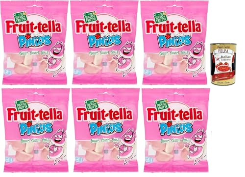 Fruittella Pinkis, Caramelle gommose con succo di frutta e aromi naturali, Gummiband mit Fruchtsaft und natürlichen Aromen, 6x 90g + Italian Gourmet polpa 400g Fruittella Pinkis, Caramelle gommose con succo di frutta e aromi naturali, Gummiband mit Fruchtsaft und natürlichen Aromen, 6x 90g + Italian Gourmet polpa 400g von Italian Gourmet E.R.