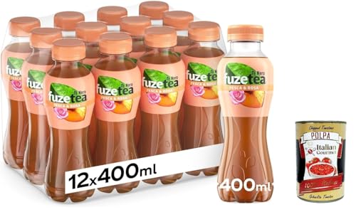 FuzeTea -Pfirsich und Rosa - 12x 400 ml Flaschen, kaltes Fischtee mit einer Rosennote, in 100% recycelbarer Haustierflasche, nicht -alkoholisches Getränk, iced tea + Italian Gourmet polpa 400g FuzeTea -Pfirsich und Rosa - 12x 400 ml Flaschen, kaltes Fischtee mit einer Rosennote, in 100% recycelbarer Haustierflasche, nicht -alkoholisches Getränk, iced tea + Italian Gourmet polpa 400g von Italian Gourmet E.R.