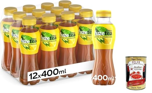 Fuzetea Limone und Zitronengras - 12x 400 ml iced tea, kaltes Zitronentee mit einer Citronella -Note, in 100% recycelbarer PET -Flasche, nicht -alkoholisches Getränk, + Italian Gourmet polpa 400g Fuzetea Limone und Zitronengras - 12x 400 ml iced tea, kaltes Zitronentee mit einer Citronella -Note, in 100% recycelbarer PET -Flasche, nicht -alkoholisches Getränk, + Italian Gourmet polpa 400g von Italian Gourmet E.R.