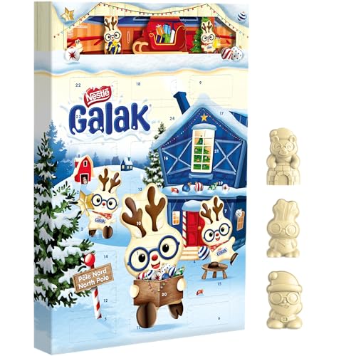 GALAK Calendario Avvento Adventskalender-Figuren aus weißer Schokolade, gefüllt mit Cerealien 196,8 g+ Italian Gourmet polpa 400g von Italian Gourmet E.R.