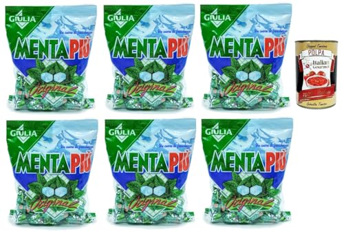 GIULIA Mentapiù Original Caramelle alla menta, Münzbonbons, lollies Süßigkeiten 6x 300g + Italian Gourmet polpa 400g GIULIA Mentapiù Original Caramelle alla menta, Münzbonbons, lollies Süßigkeiten 6x 300g + Italian Gourmet polpa 400g von Italian Gourmet E.R.