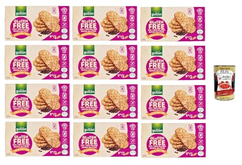GULLON Biscotti di avena con gocce di cioccolato, senza glutine, Haferkekse mit Schokoladenchips, biscuits gluten frei, gluten free 12x 220g + Italian Gourmet polpa 400g GULLON Biscotti di avena con gocce di cioccolato, senza glutine, Haferkekse mit Schokoladenchips, biscuits gluten frei, gluten free 12x 220g + Italian Gourmet polpa 400g von Italian Gourmet E.R.