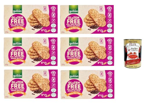 GULLON Biscotti di avena con gocce di cioccolato, senza glutine, Haferkekse mit Schokoladenchips, biscuits gluten frei, gluten free 6x 220g + Italian Gourmet polpa 400g GULLON Biscotti di avena con gocce di cioccolato, senza glutine, Haferkekse mit Schokoladenchips, biscuits gluten frei, gluten free 6x 220g + Italian Gourmet polpa 400g von Italian Gourmet E.R.