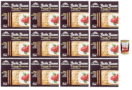 Galbusera BELLEBUONE, Cracker mit Hafer und Sonnenblumenkernen, Chia und Kürbis, 12x 200g + Italian Gourmet polpa 400g Galbusera BELLEBUONE, Cracker mit Hafer und Sonnenblumenkernen, Chia und Kürbis, 12x 200g + Italian Gourmet polpa 400g von Italian Gourmet E.R.