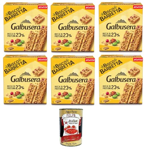 Galbusera BiscoBarretta Ricca di proteine Bisco-Riegel Reich an Proteinen 6x 180gr + Italian Gourmet polpa 400g Galbusera BiscoBarretta Ricca di proteine Bisco-Riegel Reich an Proteinen 6x 180gr + Italian Gourmet polpa 400g von Italian Gourmet E.R.