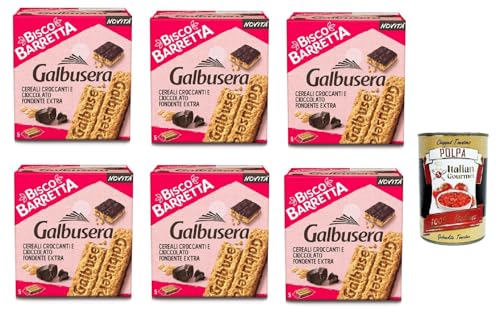 Galbusera Biscobarretta cereali e cioccolato fondente, Riegel Kekse Müsli und dunkle Schokolade 6x 230g + Italian Gourmet polpa 400g Galbusera Biscobarretta cereali e cioccolato fondente, Riegel Kekse Müsli und dunkle Schokolade 6x 230g + Italian Gourmet polpa 400g von Italian Gourmet E.R.