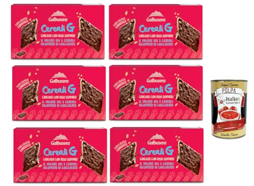 Galbusera Cereali G extra dunkle Schokoladencracker, crackers mit Durchstöre mit aufgebrauchtem Reis 6x 150g + Italian Gourmet polpa 400g Galbusera Cereali G extra dunkle Schokoladencracker, crackers mit Durchstöre mit aufgebrauchtem Reis 6x 150g + Italian Gourmet polpa 400g von Italian Gourmet E.R.