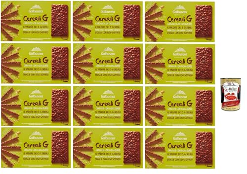 Galbusera CerealiG cracker ai 5 cereali con riso soffiato ricoperte di cioccolato, 5 Getreide crackers mit aufgebrauchtem Reis mit Schokolade bedeckt 12x 150 g + Italian Gourmet polpa 400g Galbusera CerealiG cracker ai 5 cereali con riso soffiato ricoperte di cioccolato, 5 Getreide crackers mit aufgebrauchtem Reis mit Schokolade bedeckt 12x 150 g + Italian Gourmet polpa 400g von Italian Gourmet E.R.