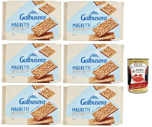 Galbusera Magretti cracker con 1,5% di grassi con Farina di Tipo 2, Cracker mit 1,5% Fett mit Typ 2 Mehl, 6x 380g + Italian Gourmet polpa 400g Galbusera Magretti cracker con 1,5% di grassi con Farina di Tipo 2, Cracker mit 1,5% Fett mit Typ 2 Mehl, 6x 380g + Italian Gourmet polpa 400g von Italian Gourmet E.R.