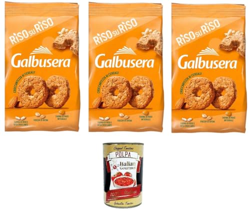 Galbusera Riso su Riso Mürbeteig mit der Leichtigkeit von Reis und der Güte von Getreide 3x 290gr + Italian gourmet polpa 400g von Italian Gourmet E.R.