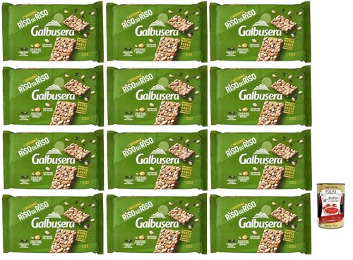 Galbusera RisosuRiso Croccantezza Integrale, Krümelige Cracker mit knusprigen Körnern aus 100% italienischem Puffreis, 12x 380g + Italian Gourmet polpa 400g Galbusera RisosuRiso Croccantezza Integrale, Krümelige Cracker mit knusprigen Körnern aus 100% italienischem Puffreis, 12x 380g + Italian Gourmet polpa 400g von Italian Gourmet E.R.