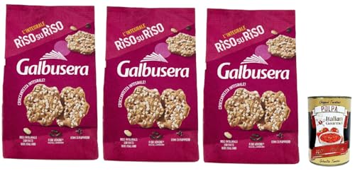 Galbusera RisosuRiso panetti con riso Venere, riso integrale soffiato e semi di papavero, crackers mit Venus -Reis, Puffs Full Rice und Mohnsamen, 3x 200g + Italian Gourmet polpa 400g Galbusera RisosuRiso panetti con riso Venere, riso integrale soffiato e semi di papavero, crackers mit Venus -Reis, Puffs Full Rice und Mohnsamen, 3x 200g + Italian Gourmet polpa 400g von Italian Gourmet E.R.
