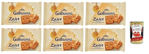 Galbusera Zalet Biscotti con Malto d'Orzo e Honig Millefiori, Kekse mit Gerstenmalz und Wildblumenhonig, 6x 510g + Italian Gourmet polpa 400g Galbusera Zalet Biscotti con Malto d'Orzo e Honig Millefiori, Kekse mit Gerstenmalz und Wildblumenhonig, 6x 510g + Italian Gourmet polpa 400g von Italian Gourmet E.R.