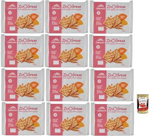 Galbusera ZeroGrano cracker con riso e mais senza glutine e senza lattosio, Glutenfrei und laktosefreie Cracker mit Reis und Mais, 12x 320g + Italian Gourmet polpa 400g Galbusera ZeroGrano cracker con riso e mais senza glutine e senza lattosio, Glutenfrei und laktosefreie Cracker mit Reis und Mais, 12x 320g + Italian Gourmet polpa 400g von Italian Gourmet E.R.