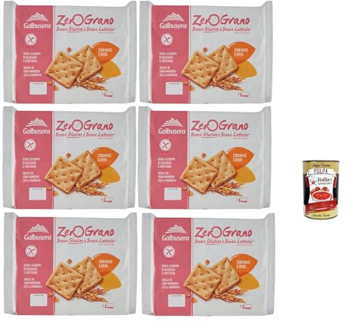 Galbusera ZeroGrano cracker con riso e mais senza glutine e senza lattosio, Glutenfrei und laktosefreie Cracker mit Reis und Mais, 6x 320g + Italian Gourmet polpa 400g Galbusera ZeroGrano cracker con riso e mais senza glutine e senza lattosio, Glutenfrei und laktosefreie Cracker mit Reis und Mais, 6x 320g + Italian Gourmet polpa 400g von Italian Gourmet E.R.