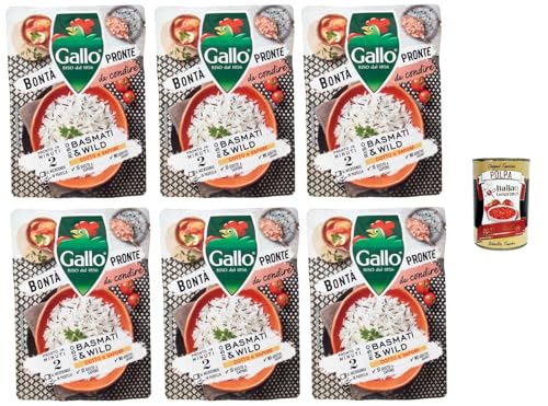 Gallo Bontà Pronte Riso Basmati & Wild Goodness Ready Basmati & Wildreis 6x 250 g + Italian Gourmet plpa 400g Gallo Bontà Pronte Riso Basmati & Wild Goodness Ready Basmati & Wildreis 6x 250 g + Italian Gourmet plpa 400g von Italian Gourmet E.R.