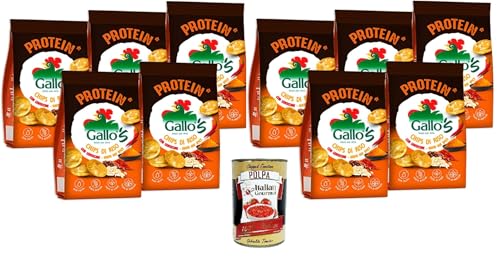 Gallo’s Protein Chips di Riso Integrale e Lenticchie al Gusto Hot Spicy, Gallo's Proteinchips aus braunem Reis und Linsen mit scharf-würzigem Geschmack,10x40g+ Italian Gourmet Polpa di Pomodoro 400g Gallo’s Protein Chips di Riso Integrale e Lenticchie al Gusto Hot Spicy, Gallo's Proteinchips aus braunem Reis und Linsen mit scharf-würzigem Geschmack,10x40g+ Italian Gourmet Polpa di Pomodoro 400g von Italian Gourmet E.R.