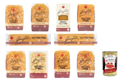 Garofalo Pasta Senza Glutine Test Pack Glutine Free Noodles Gluten Free 10 x 400 g + Italian Gourmet Polpa 400 g von Italian Gourmet E.R.