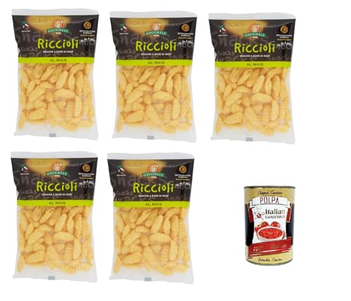 Gecchele Riccioli -snack a base di Mais Snack auf Maisbasis 5x100gr+ Italian Gourmet polpa 400g von Italian Gourmet E.R.