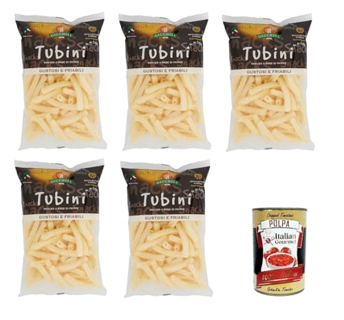 Gecchele Tubini -snack a base di Patate Snack auf Kartoffelbasis 5x 100gr + Italian Gourmet polpa 400g von Italian Gourmet E.R.