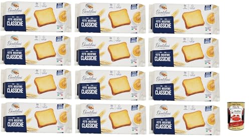 Gentilini Fette Biscottate Classiche Zwieback Backwaren 100% italienisches Produkt 12x 185g + Italian Gourmet polpa 400g Gentilini Fette Biscottate Classiche Zwieback Backwaren 100% italienisches Produkt 12x 185g + Italian Gourmet polpa 400g von Italian Gourmet E.R.