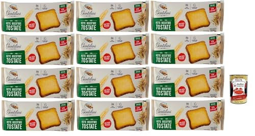 Gentilini Fette Biscottate Tostate dicke geröstete Zwieback Brot Backwaren mit weniger Zucker 100% Italienisches Produkt 12x 175g + Italian Gourmet polpa 400g Gentilini Fette Biscottate Tostate dicke geröstete Zwieback Brot Backwaren mit weniger Zucker 100% Italienisches Produkt 12x 175g + Italian Gourmet polpa 400g von Italian Gourmet E.R.