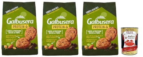 Glbusera Protein-G Frollini 100% vegetali, biscotti, kekse Hafer- und Mandelkekse, Proteinquelle und reich an Ballaststoffen 3x 280g + Italian Gourmet polpa 400g Glbusera Protein-G Frollini 100% vegetali, biscotti, kekse Hafer- und Mandelkekse, Proteinquelle und reich an Ballaststoffen 3x 280g + Italian Gourmet polpa 400g von Italian Gourmet E.R.
