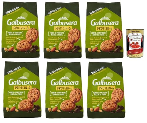 Glbusera Protein-G Frollini 100% vegetali, biscotti, kekse Hafer- und Mandelkekse, Proteinquelle und reich an Ballaststoffen 6x 280g + Italian Gourmet polpa 400g Glbusera Protein-G Frollini 100% vegetali, biscotti, kekse Hafer- und Mandelkekse, Proteinquelle und reich an Ballaststoffen 6x 280g + Italian Gourmet polpa 400g von Italian Gourmet E.R.