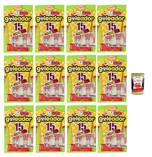 Goleador Cola Doppel Süßigkeit, gummiary Cola -Geschmack, 12x 102g, Süßigkeiten, die einzeln singen + Italian Gourmet polpa 400g Goleador Cola Doppel Süßigkeit, gummiary Cola -Geschmack, 12x 102g, Süßigkeiten, die einzeln singen + Italian Gourmet polpa 400g von Italian Gourmet E.R.