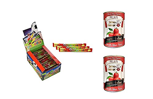 Goleador Fruit Geschmack italien Bonbon Obst Lollies 200 Stücke + Italian Gourmet 100% italienische geschälte Tomaten dosen 2x 400g von Italian Gourmet E.R.