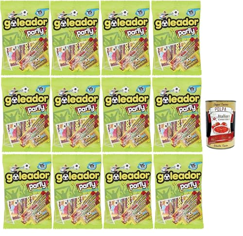 Goleador Party mix, gummiary Verschiedener -Geschmack, 12x 143g, Süßigkeiten, die einzeln singen + Italian Gourmet polpa 400g Goleador Party mix, gummiary Verschiedener -Geschmack, 12x 143g, Süßigkeiten, die einzeln singen + Italian Gourmet polpa 400g von Italian Gourmet E.R.
