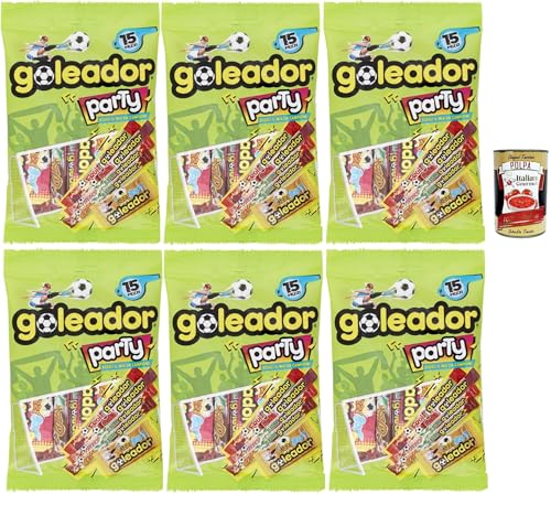 Goleador Party mix, gummiary Verschiedener -Geschmack, 6x 143g, Süßigkeiten, die einzeln singen + Italian Gourmet polpa 400g Goleador Party mix, gummiary Verschiedener -Geschmack, 6x 143g, Süßigkeiten, die einzeln singen + Italian Gourmet polpa 400g von Italian Gourmet E.R.
