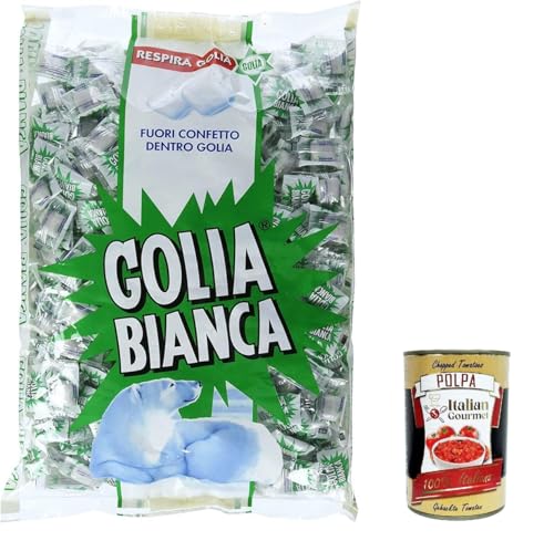 Golia Bianca Caramelle Dure Algusto Menta e Liquirizia, Harte Süßigkeiten für Minzgeschmack und Süßholz 1000g + Italian Gourmet polpa 400g Golia Bianca Caramelle Dure Algusto Menta e Liquirizia, Harte Süßigkeiten für Minzgeschmack und Süßholz 1000g + Italian Gourmet polpa 400g von Italian Gourmet E.R.