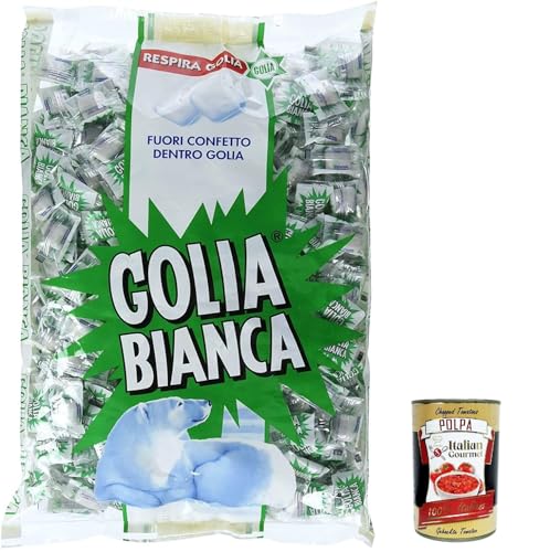 Golia Bianca Caramelle Dure Algusto Menta e Liquirizia, Harte Süßigkeiten für Minzgeschmack und Süßholz 1Kg + Italian Gourmet polpa 400g Golia Bianca Caramelle Dure Algusto Menta e Liquirizia, Harte Süßigkeiten für Minzgeschmack und Süßholz 1Kg + Italian Gourmet polpa 400g von Italian Gourmet E.R.