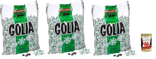 Golia Farfallina Gummibonbons, Lakritzgeschmack, Süßigkeiten Bonbon einzeln in einem 3x 1kg + Italian Gourmet polpa 400g Golia Farfallina Gummibonbons, Lakritzgeschmack, Süßigkeiten Bonbon einzeln in einem 3x 1kg + Italian Gourmet polpa 400g von Italian Gourmet E.R.