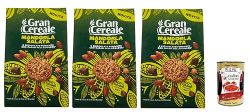 Gran Cereale, Biscotti con Mandorla Salata e Cioccolato Fondente con Fave dell'Ecuador, Kekse mit Gesalzener Mandel und dunkle Schokolade 3x 280g + Italian Gourmet polpa 400g Gran Cereale, Biscotti con Mandorla Salata e Cioccolato Fondente con Fave dell'Ecuador, Kekse mit Gesalzener Mandel und dunkle Schokolade 3x 280g + Italian Gourmet polpa 400g von Italian Gourmet E.R.