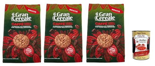 Gran Cereale Biscotti con Caffè 100% Arabica e Cioccolato Fondente con Fave dell'Ecuador, Kekse mit Kaffee und dunkle Schokolade 3x 280g + Italian Gourmet polpa 400g Gran Cereale Biscotti con Caffè 100% Arabica e Cioccolato Fondente con Fave dell'Ecuador, Kekse mit Kaffee und dunkle Schokolade 3x 280g + Italian Gourmet polpa 400g von Italian Gourmet E.R.