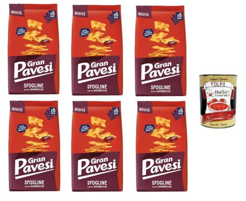Gran Pavesi Sfogline Snack croccante di pasta sfoglia al gusto di Barbecue Knuspriger Blätterteig-Snack mit Barbecue-Geschmack 6x 180gr+ Italian Gourmet Polpa di Pomodoro 400g Gran Pavesi Sfogline Snack croccante di pasta sfoglia al gusto di Barbecue Knuspriger Blätterteig-Snack mit Barbecue-Geschmack 6x 180gr+ Italian Gourmet Polpa di Pomodoro 400g von Italian Gourmet E.R.