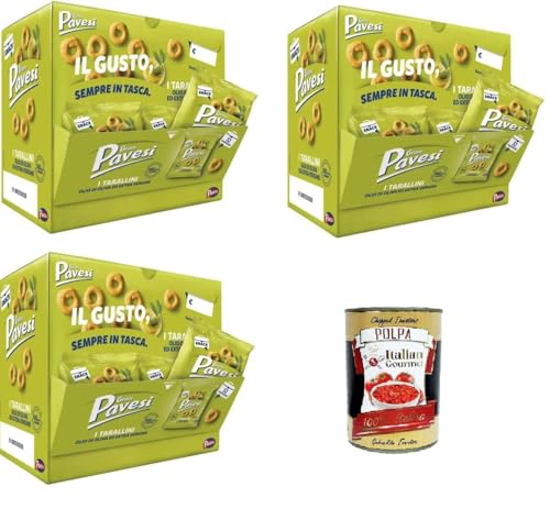 Gran Pavesi Tarallini Snack mit Olivenöl und Extra Virgin 3x Showbox mit 32 Einzelportionen à 32 g+ Italian Gourmet polpa 400g Gran Pavesi Tarallini Snack mit Olivenöl und Extra Virgin 3x Showbox mit 32 Einzelportionen à 32 g+ Italian Gourmet polpa 400g von Italian Gourmet E.R.