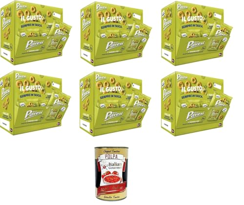 Gran Pavesi Tarallini Snack mit Olivenöl und Extra Virgin 6x Showbox mit 32 Einzelportionen à 32 g+ Italian Gourmet polpa 400g Gran Pavesi Tarallini Snack mit Olivenöl und Extra Virgin 6x Showbox mit 32 Einzelportionen à 32 g+ Italian Gourmet polpa 400g von Italian Gourmet E.R.